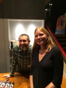 Me, typically speechless upon meeting Dave Gorman.